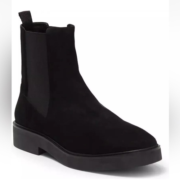 STUART WEITZMAN Henley Chelsea‎ Bootie Black Suede Boots 8.5B - Picture 1 of 12